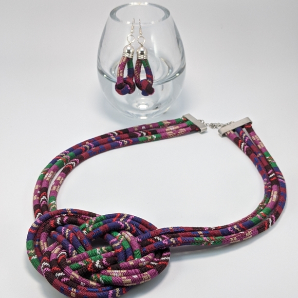 unbranded Accessories - Ethnic Statementent Necklace Mayan Fabric